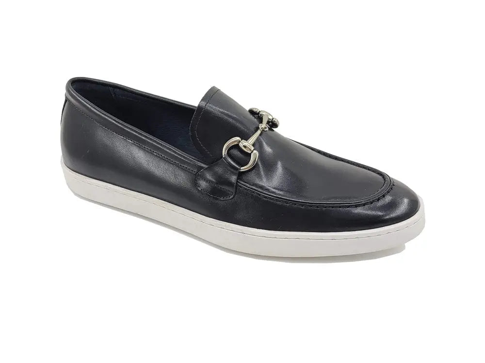 Horse Bit Fashion Leather Sneaker Loafer Carrucci