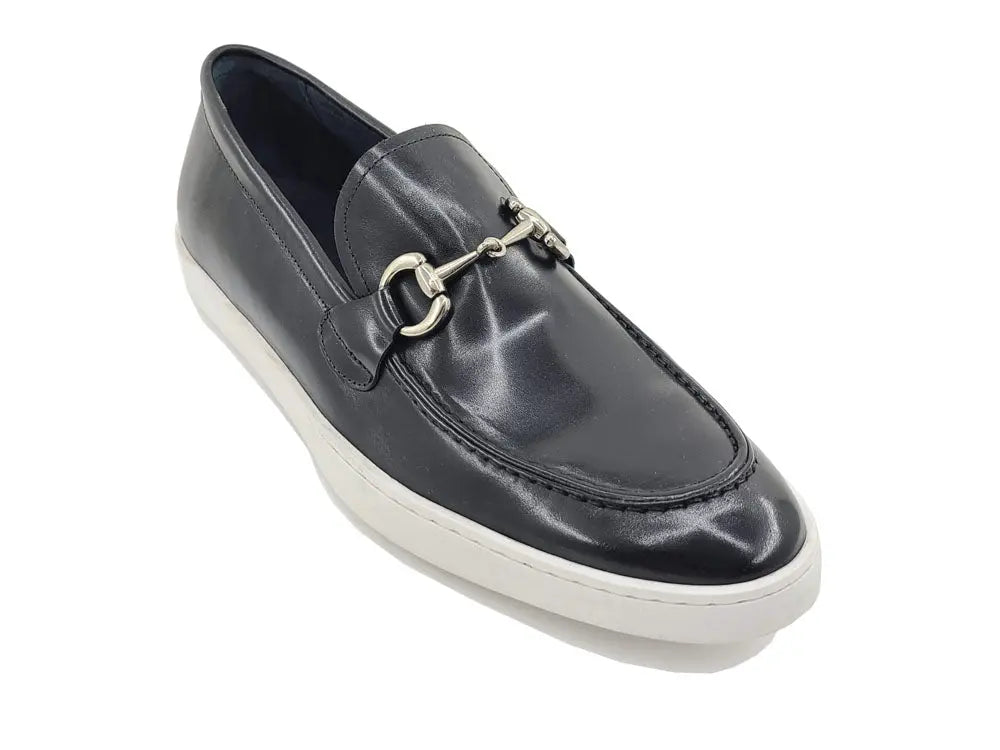 Horse Bit Fashion Leather Sneaker Loafer Carrucci