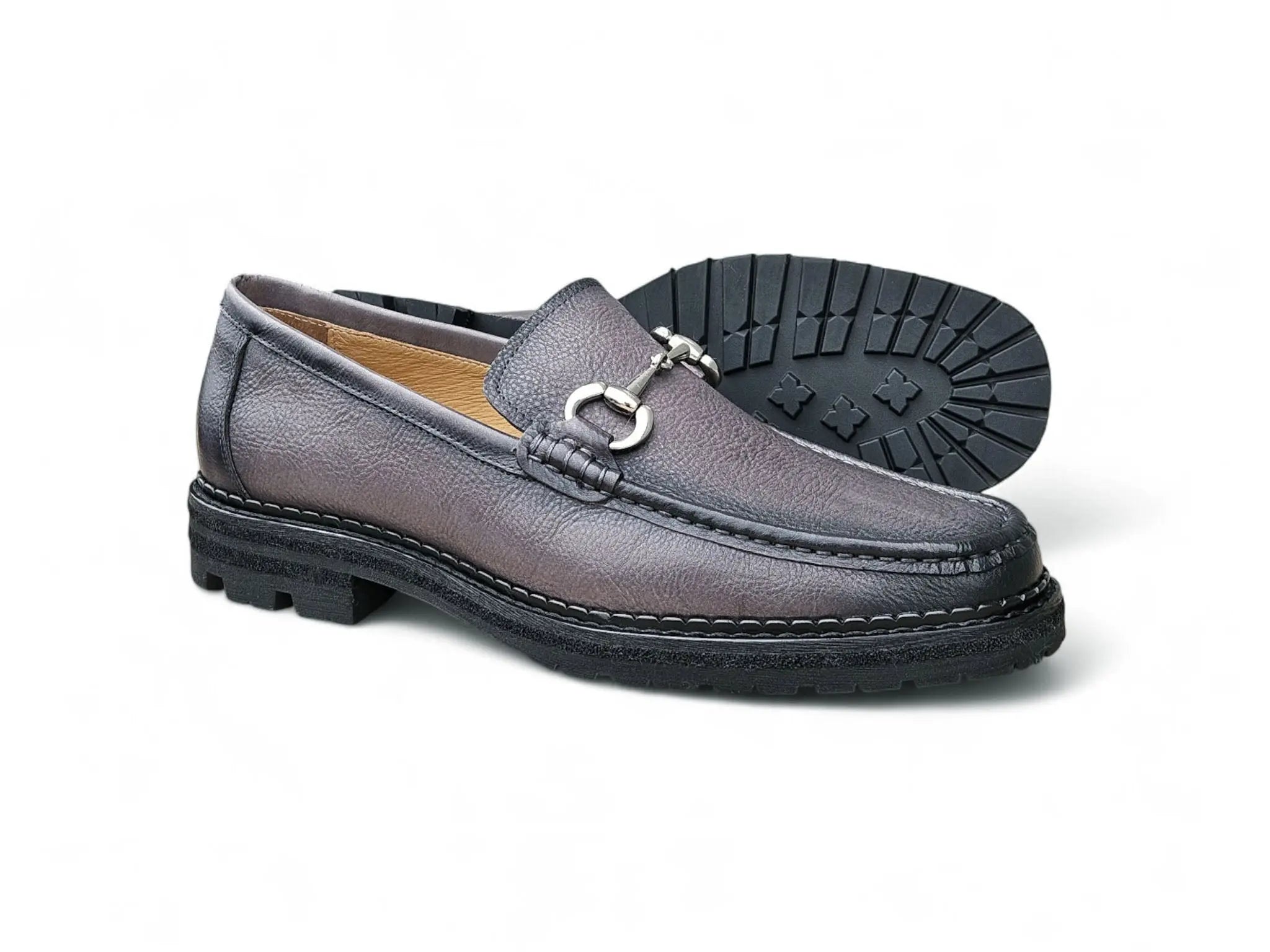 Horsebit Loafer Lug Sole Carrucci