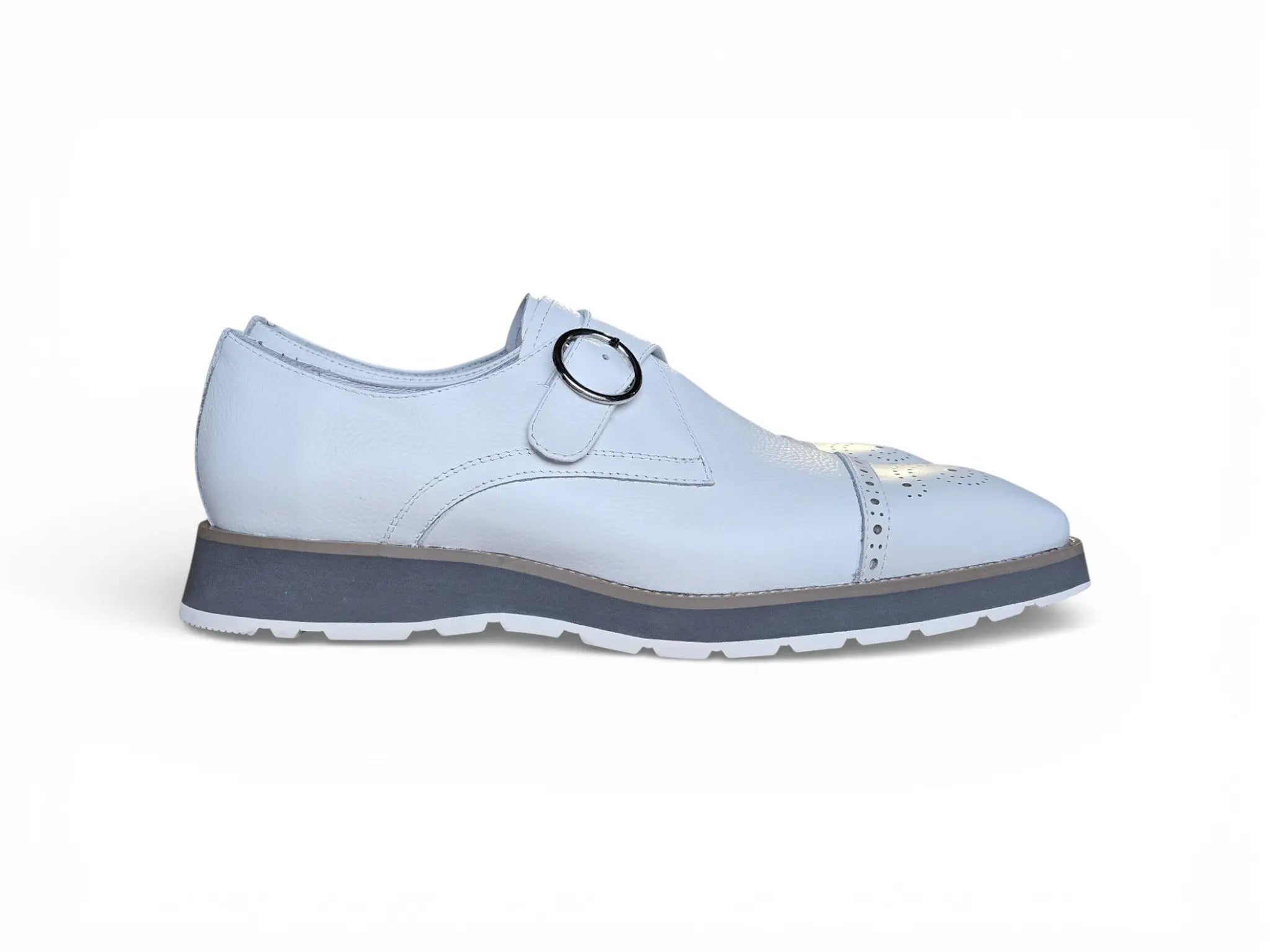 Hybrid Cap Toe Monk Strap Shoes Carrucci