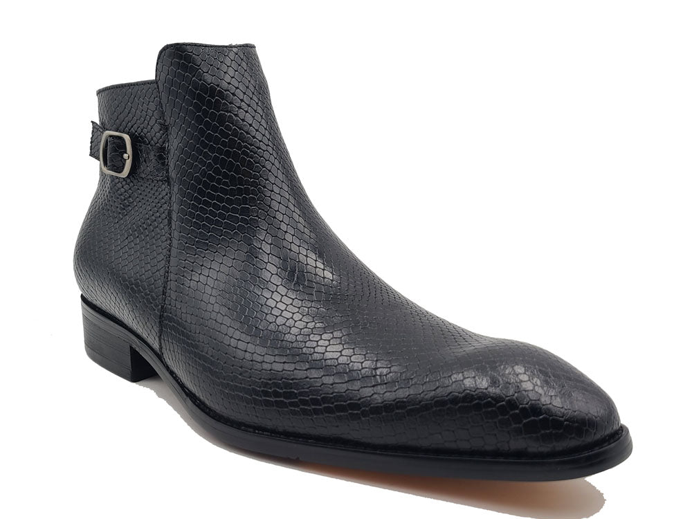 Python printed Calfskin Buckle strap Boot