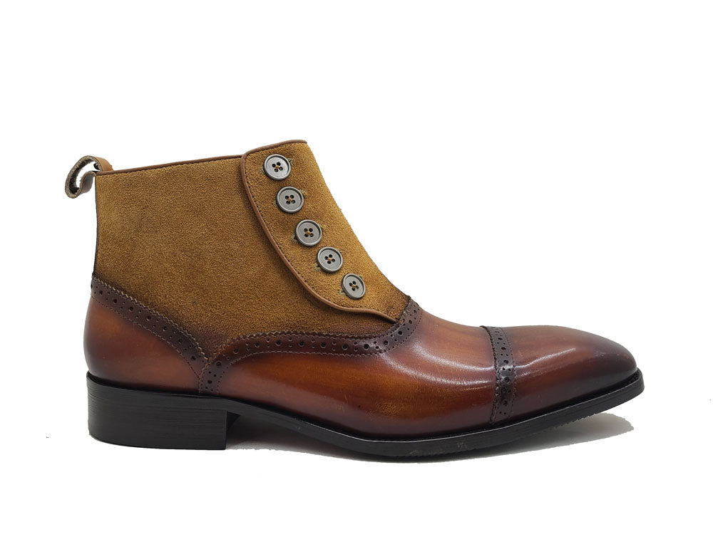 Leather & Suede Slip-On Boot