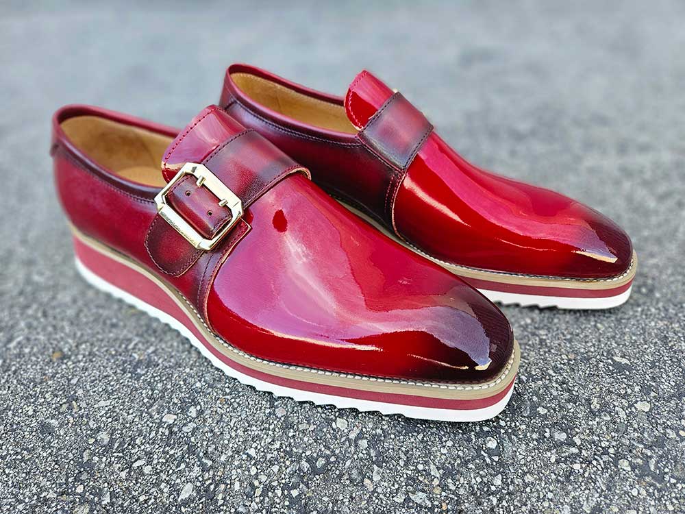 Red patent leather shoes fashion