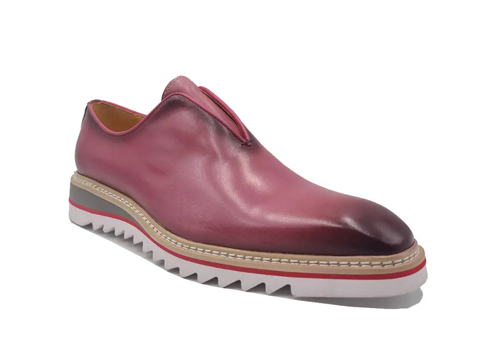 Laceless Loafer with Contrast color lightweight sole Carrucci