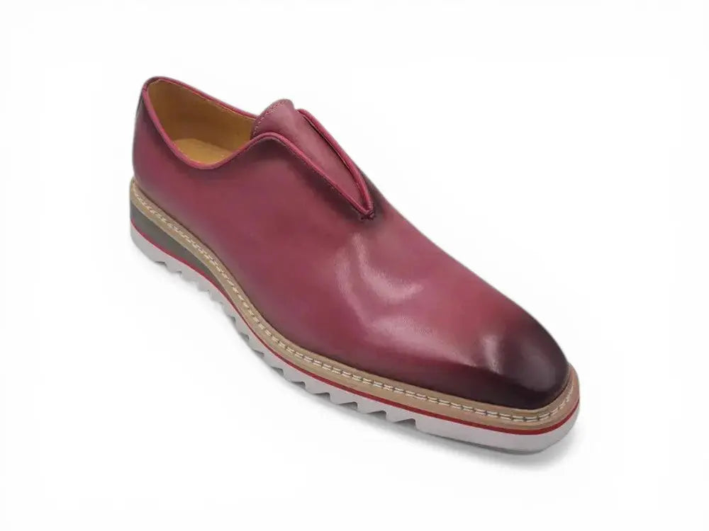Laceless Loafer with Contrast color lightweight sole Carrucci