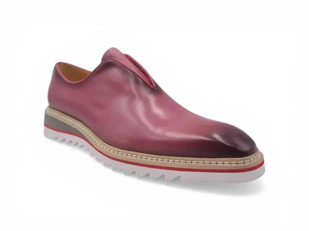 Laceless Loafer with Contrast color lightweight sole Carrucci
