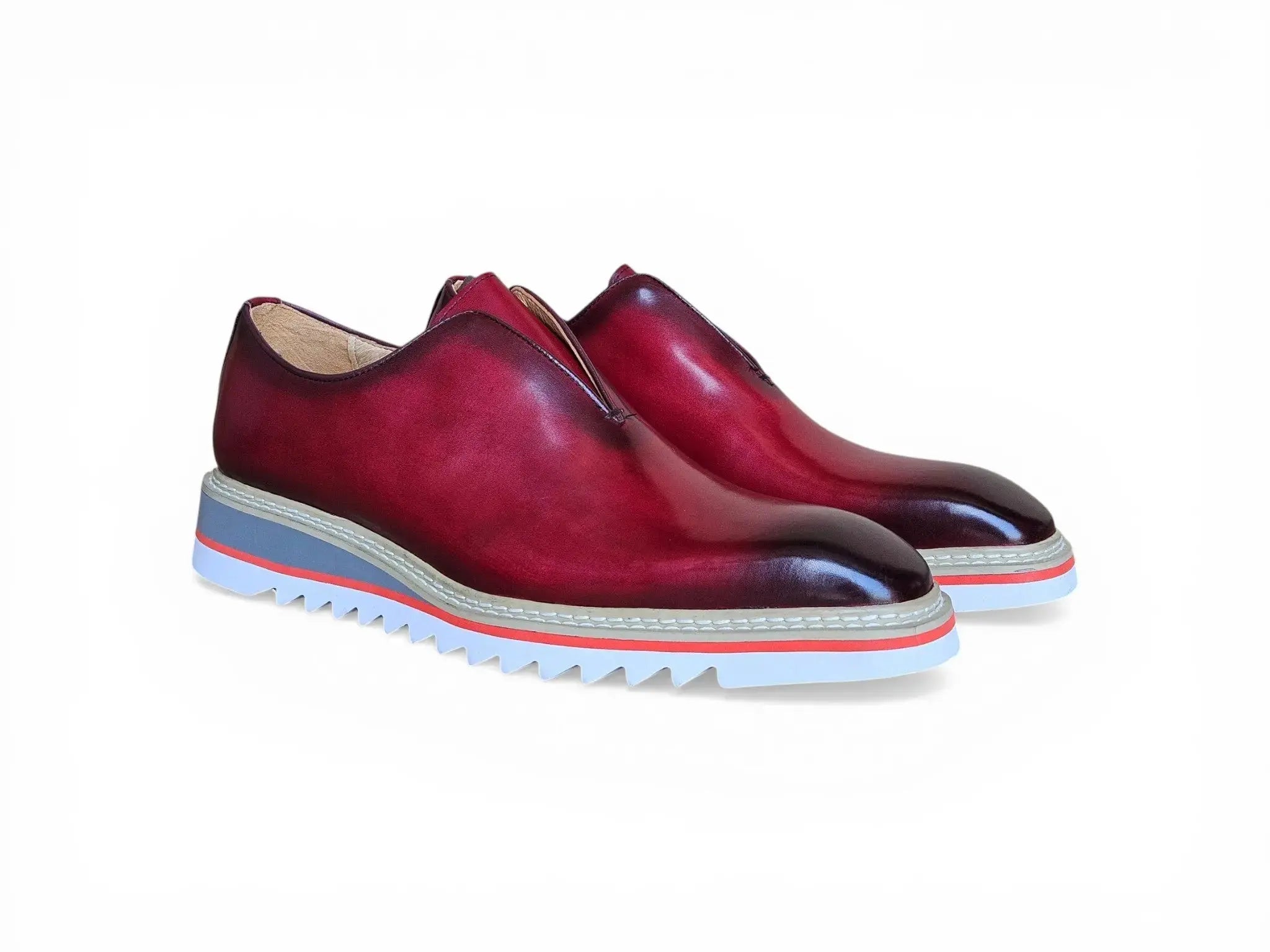 Laceless Loafer with Contrast color lightweight sole Carrucci