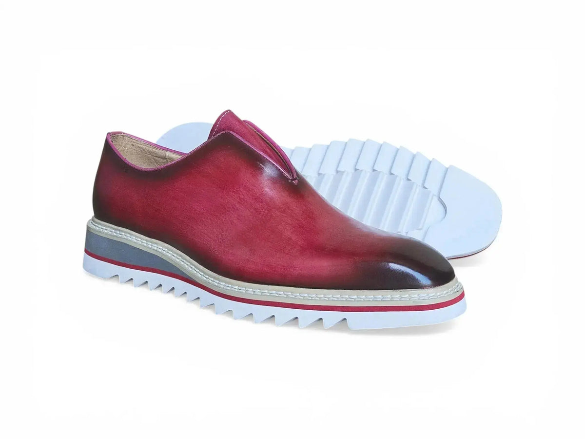 Laceless Loafer with Contrast color lightweight sole Carrucci