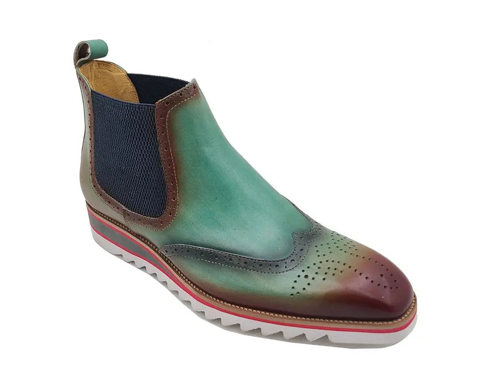 Leather Chelsea Boot With Lightweight Sole Carrucci