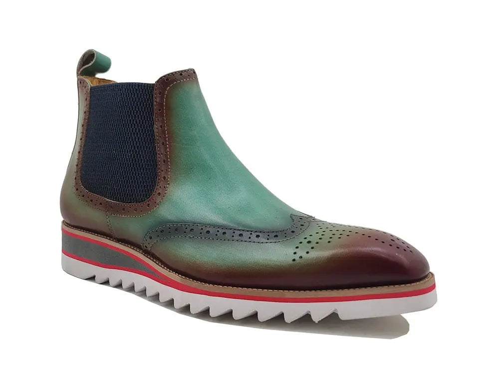 Leather Chelsea Boot With Lightweight Sole Carrucci