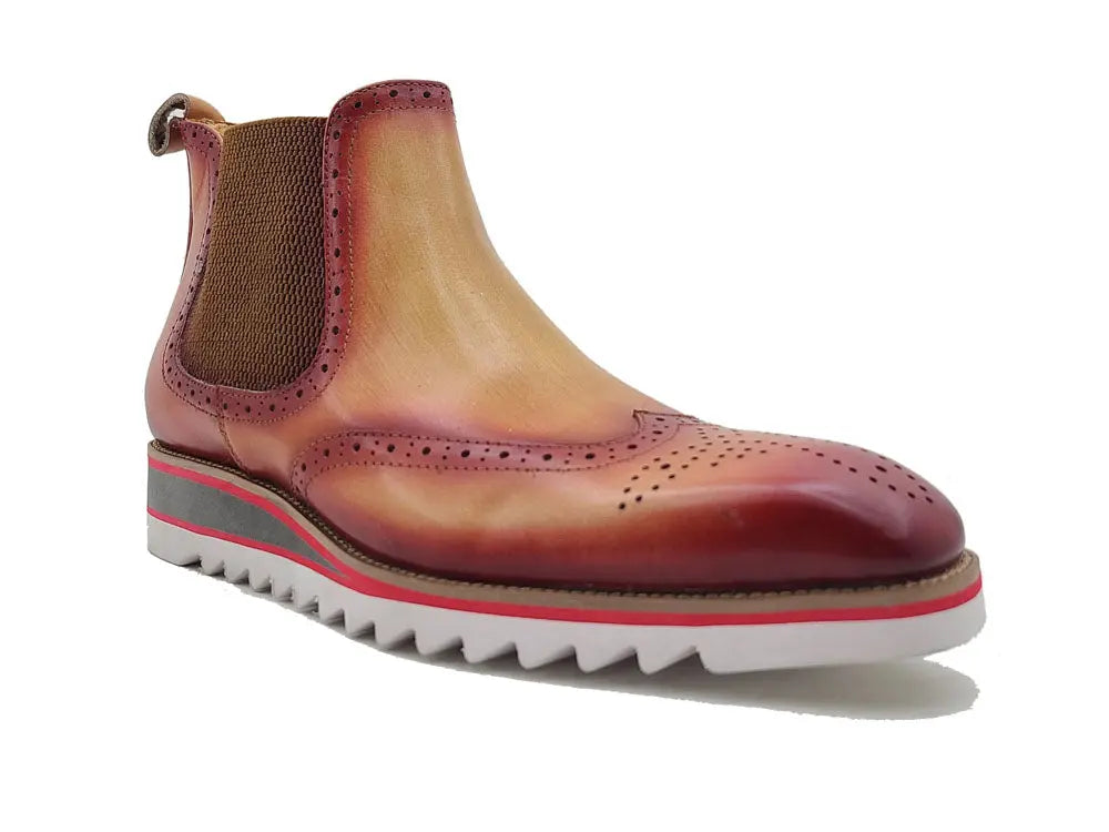 Leather Chelsea Boot With Lightweight Sole Carrucci