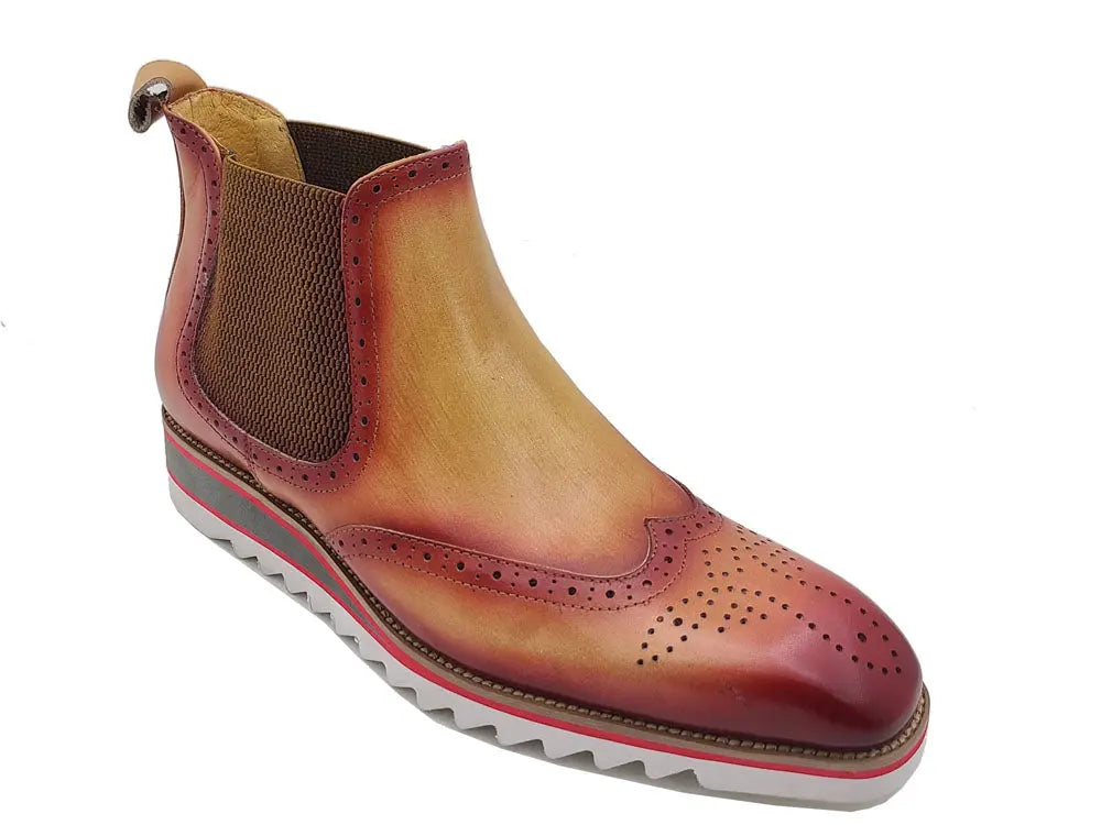 Leather Chelsea Boot With Lightweight Sole Carrucci