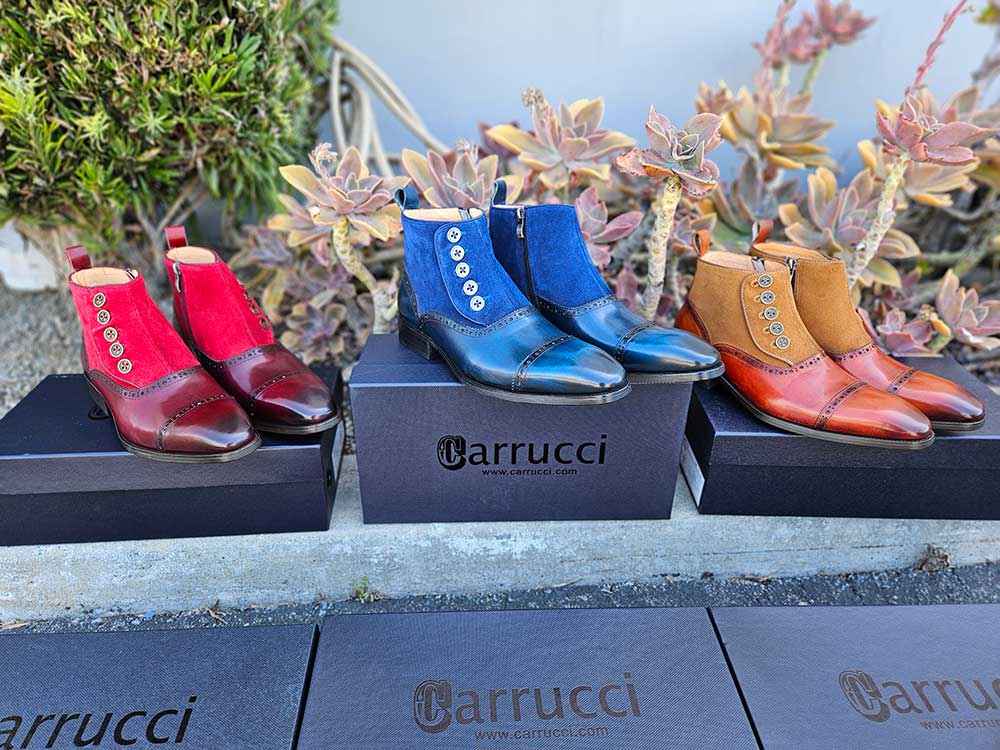 Leather & Suede Slip-On Boot Carrucci