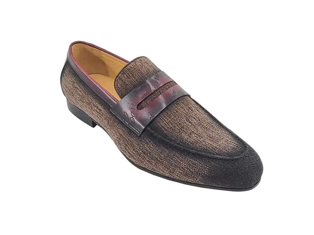 Life Style Penny Loafer W Leather Trim Carrucci