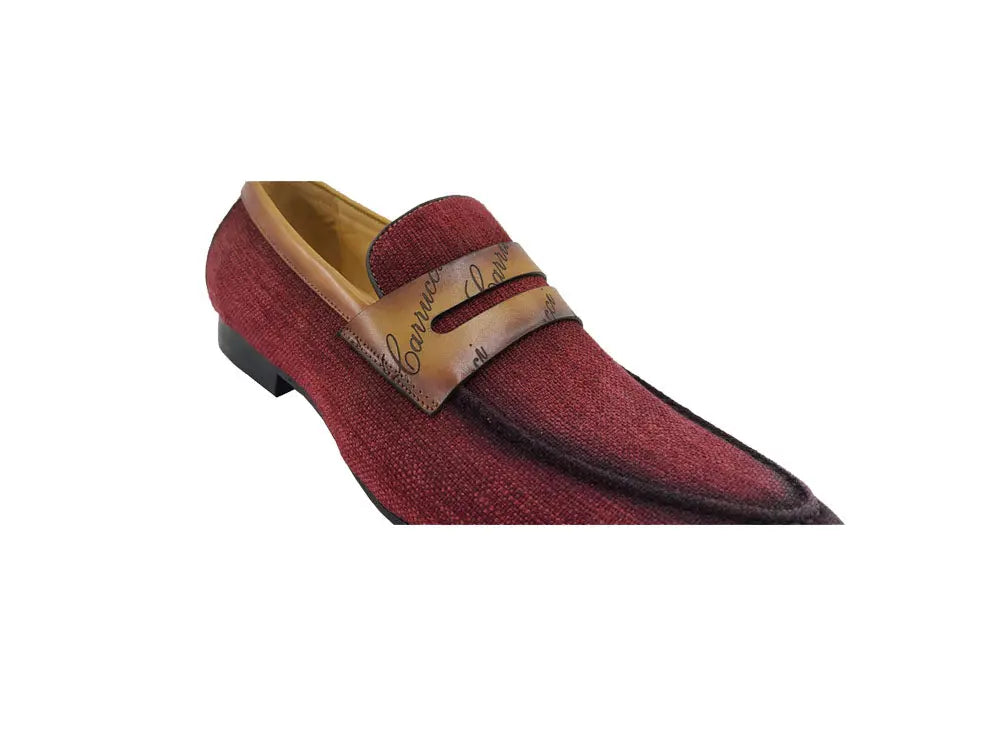 Life Style Penny Loafer W Leather Trim Carrucci