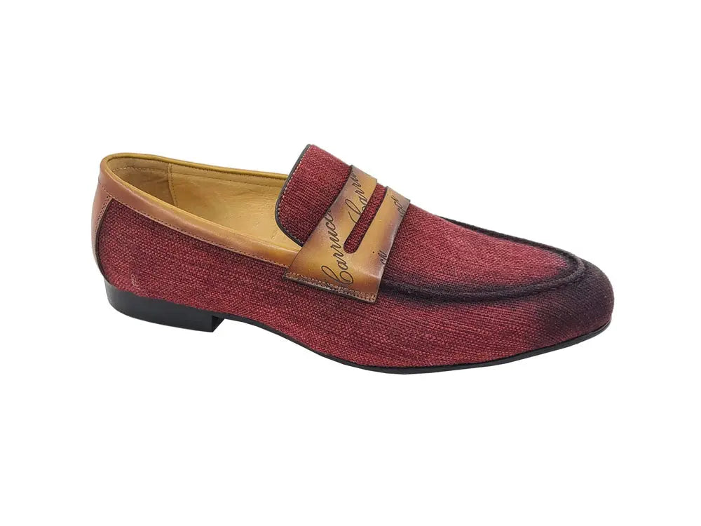 Life Style Penny Loafer W Leather Trim Carrucci