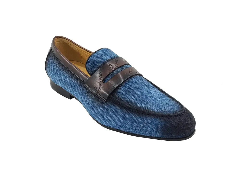 Life Style Penny Loafer W Leather Trim Carrucci