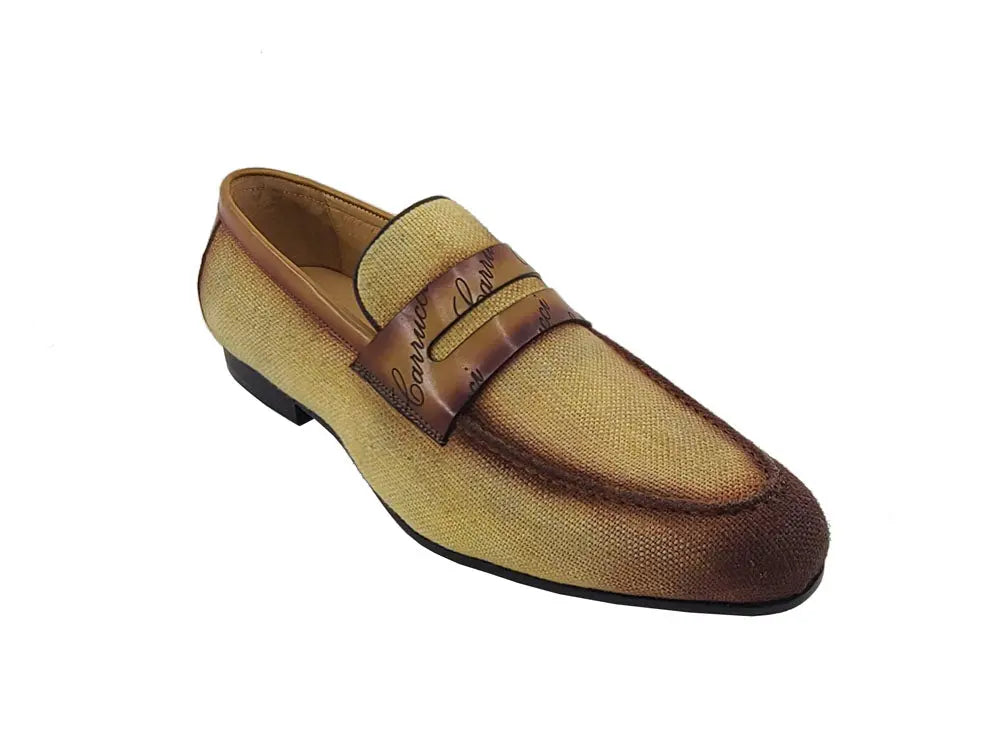 Life Style Penny Loafer W Leather Trim Carrucci