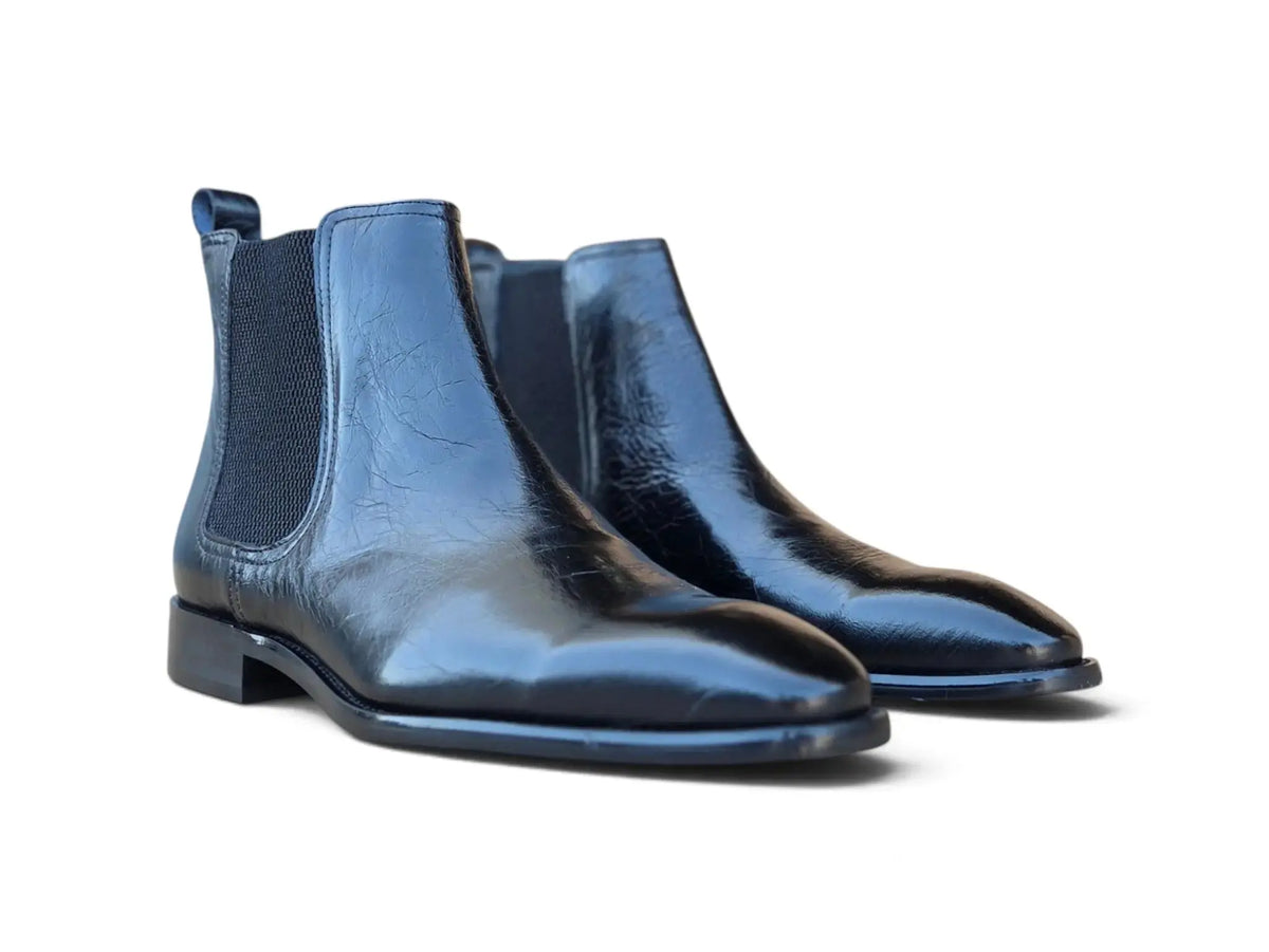 Loren Textured Patent Leather Chelsea Boot Carrucci