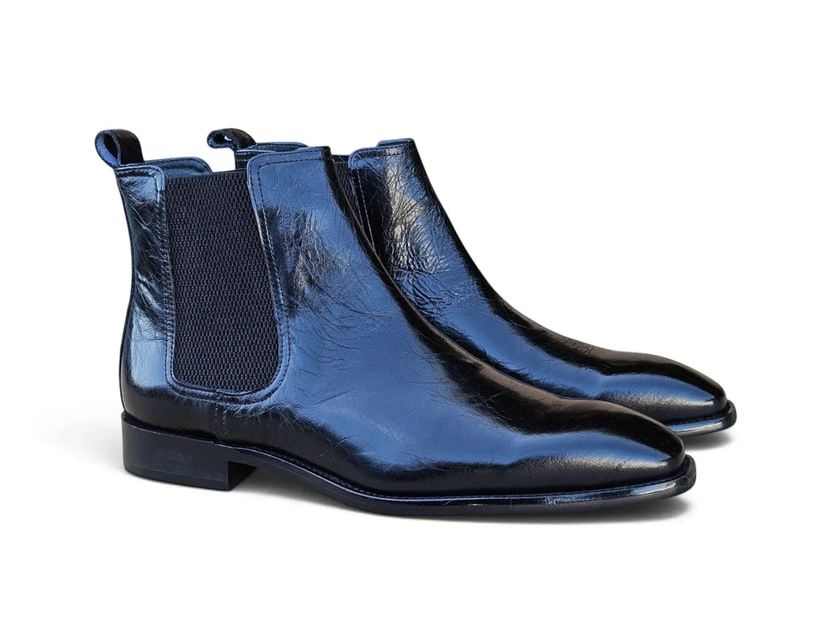Loren Textured Patent Leather Chelsea Boot Carrucci