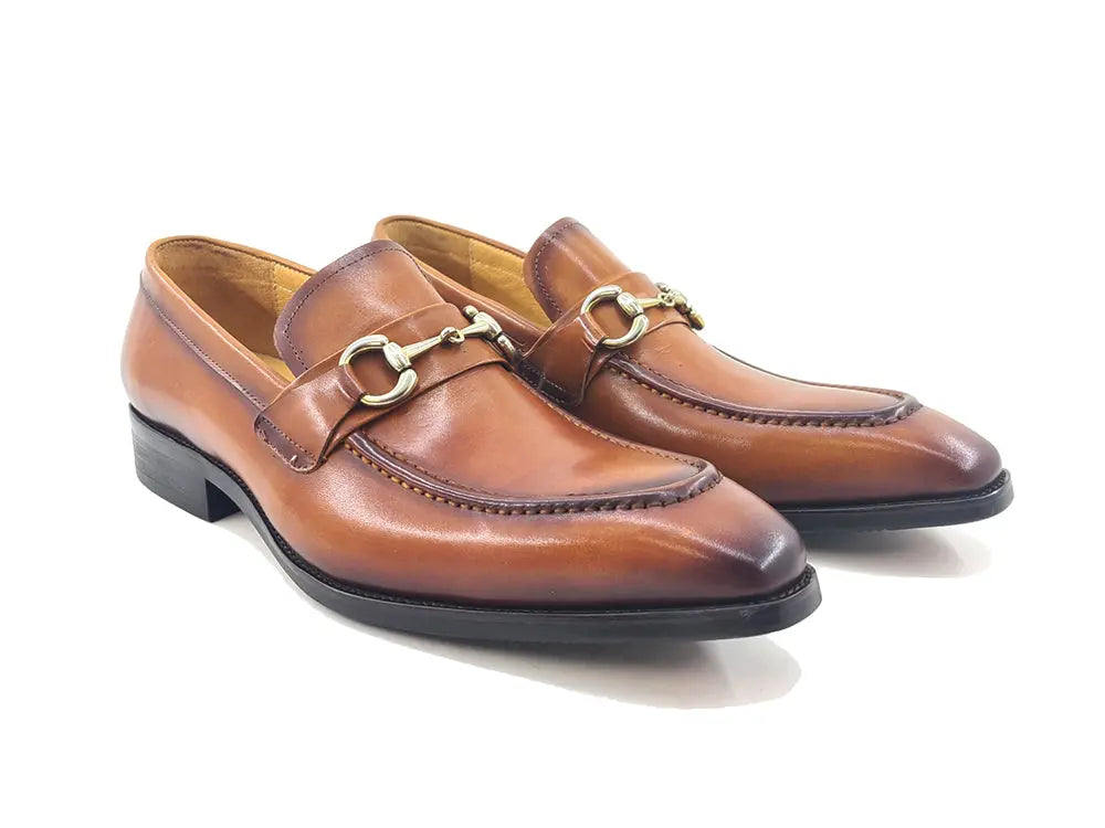 Men's Burnished Signature Buckle Loafer Carrucci