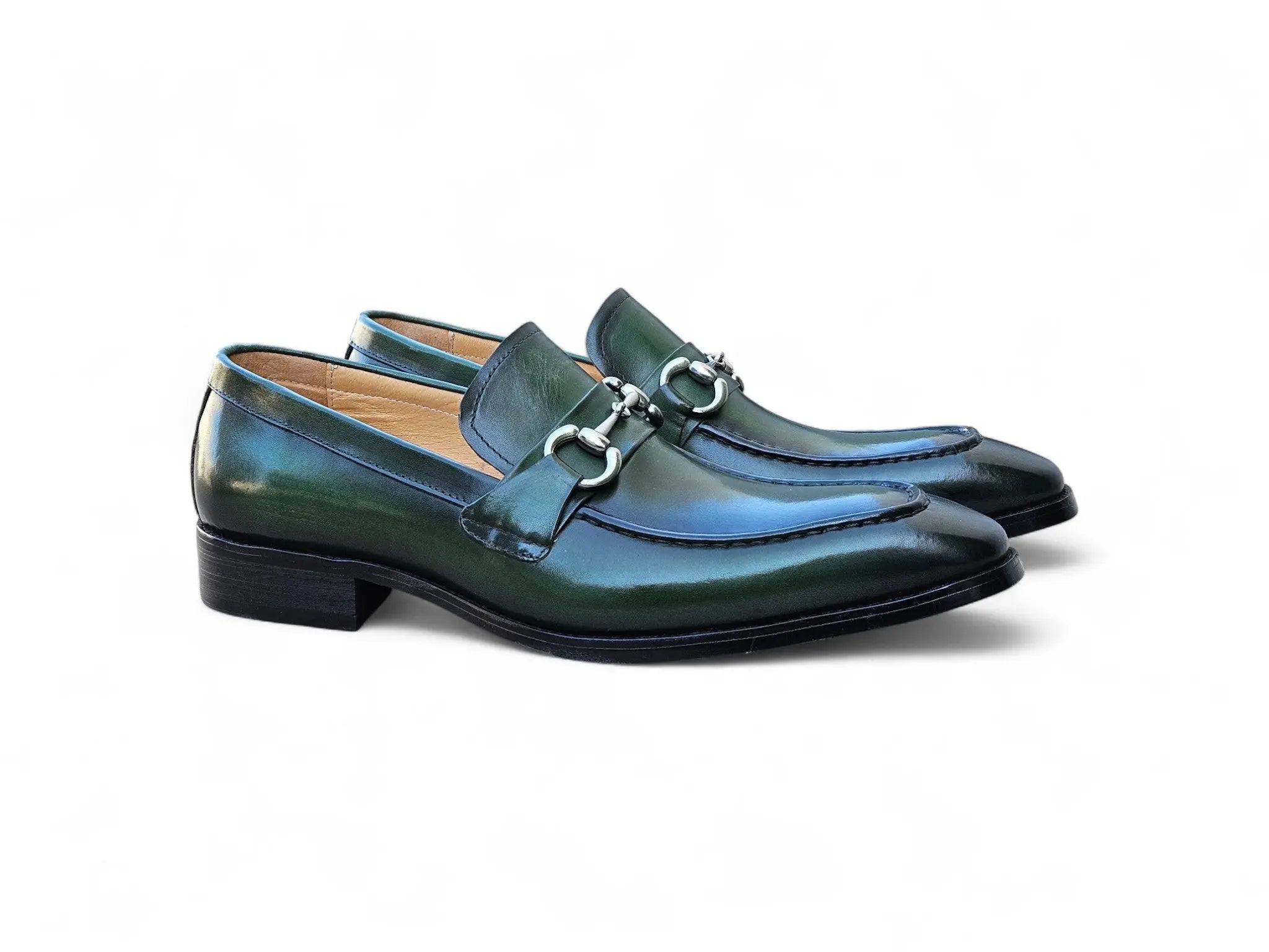 Men's Burnished Signature Buckle Loafer Carrucci