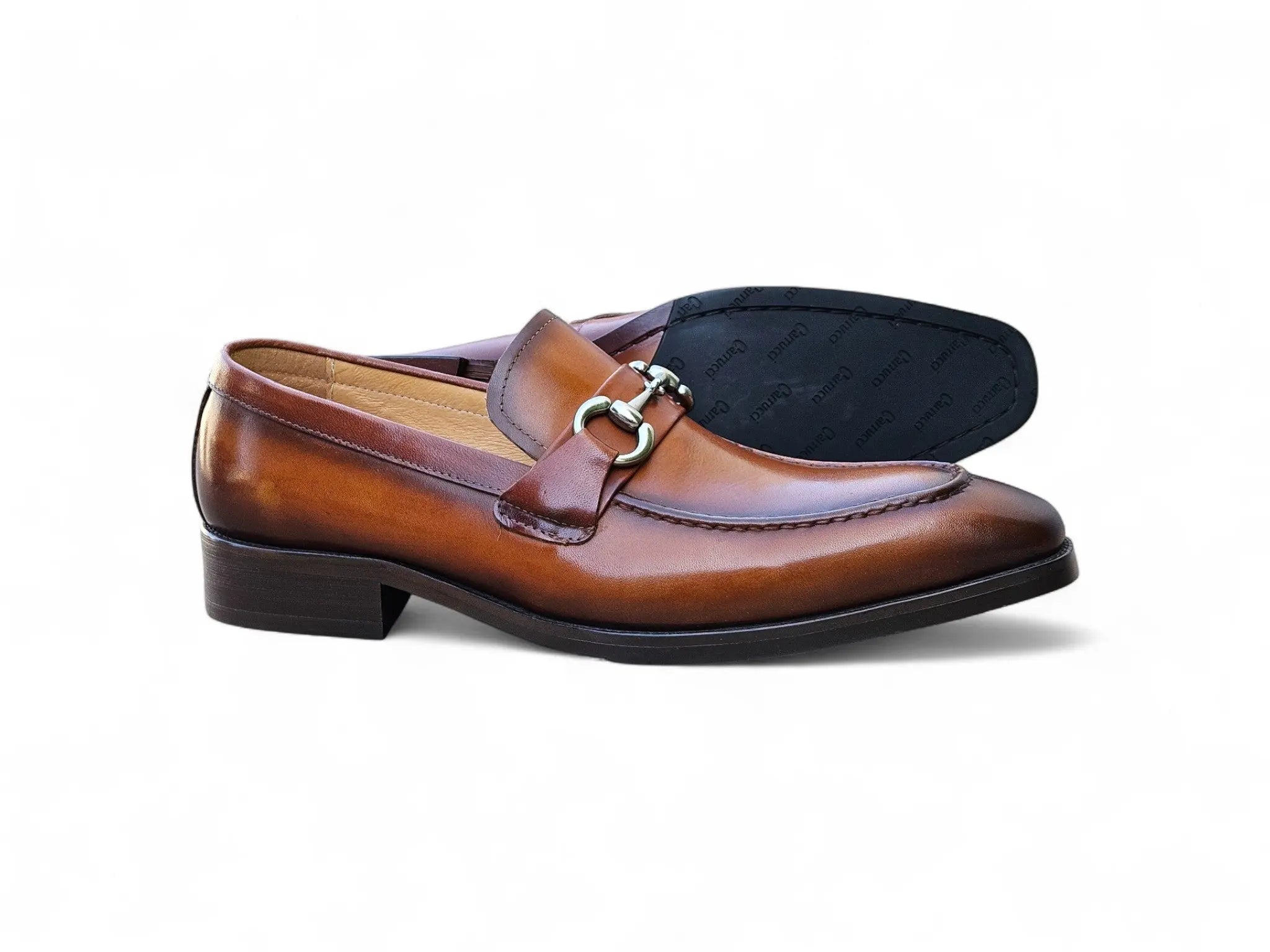 Men's Burnished Signature Buckle Loafer Carrucci