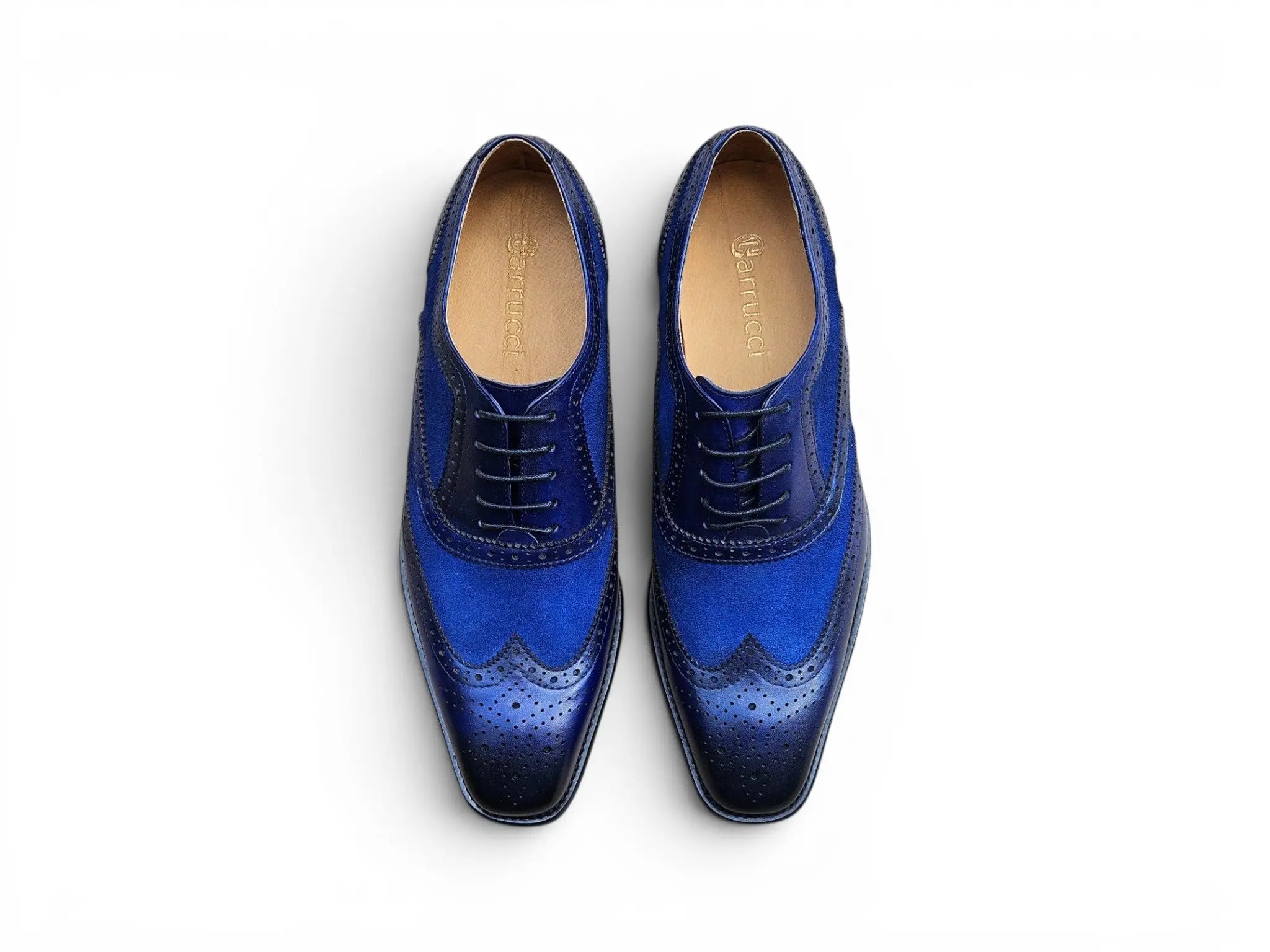 Mixed Media Burnished Wingtip Oxford Carrucci