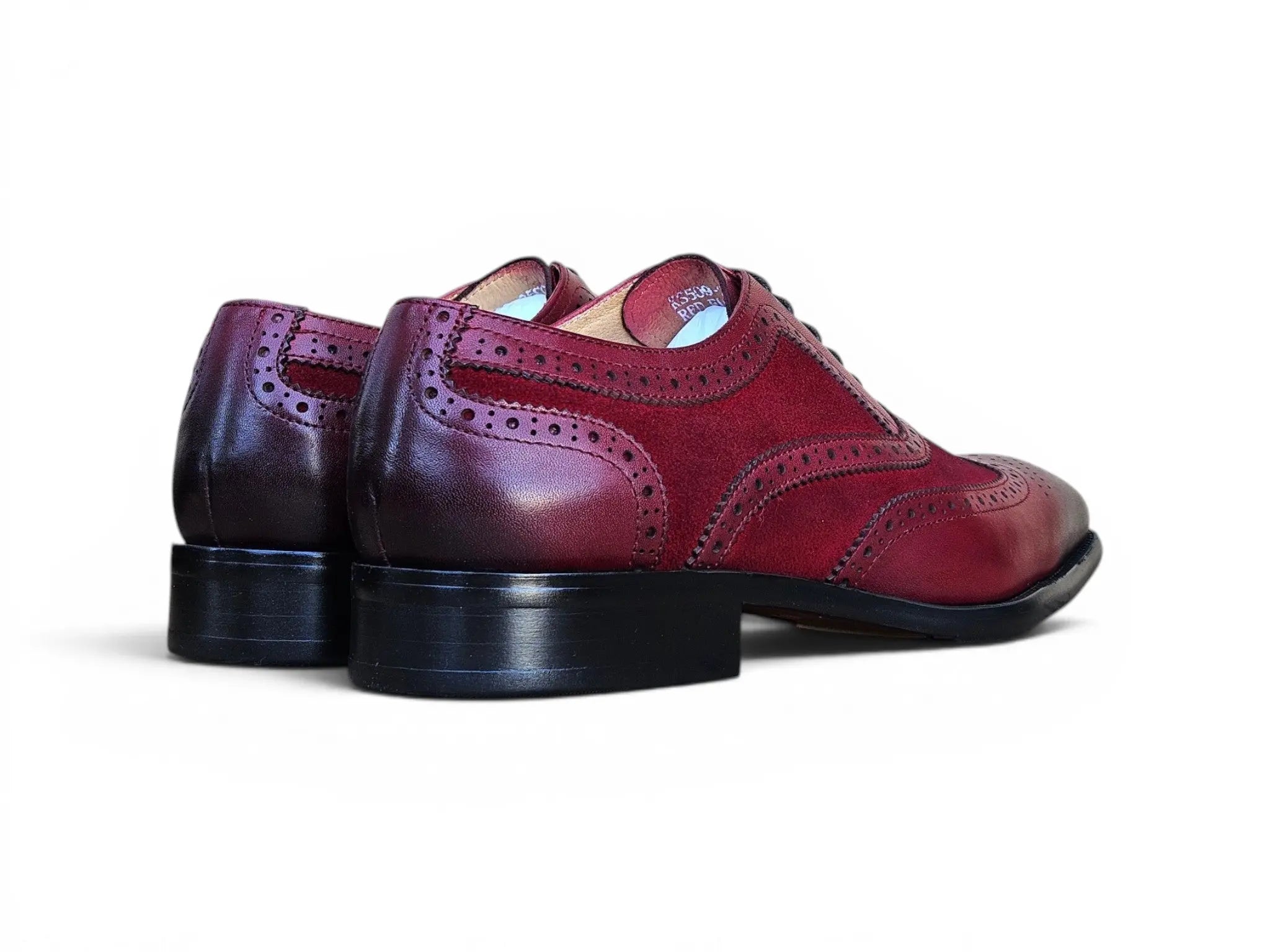 Mixed Media Burnished Wingtip Oxford Carrucci