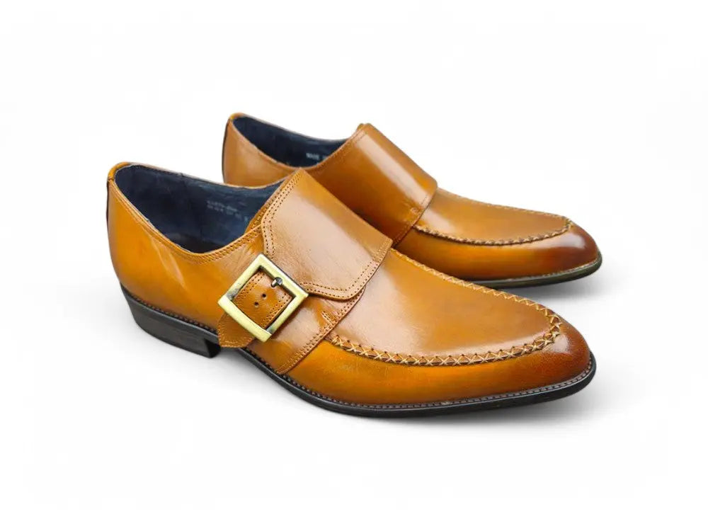 Moc Single Buckle Loafer - Carrucci Shoes Cognac / 8.5 Moc Single Buckle Loafer - Carrucci Shoes Cognac / 8.5