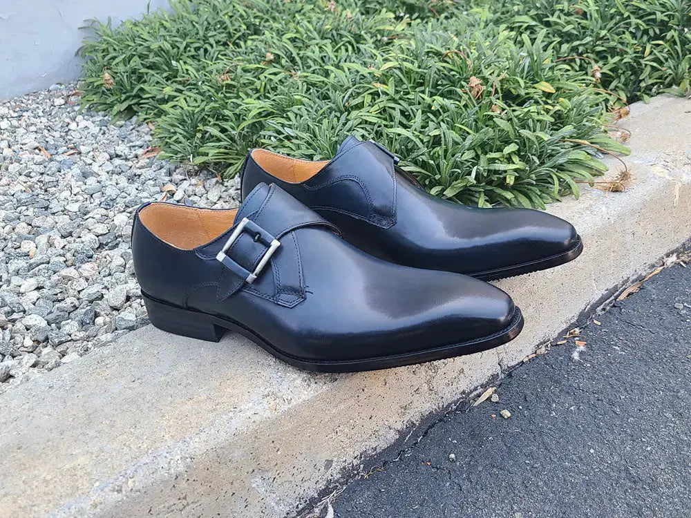 Monk Strap Buckle Leather Shoes Carrucci