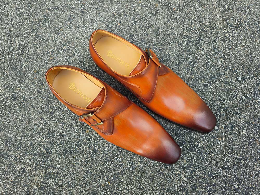 Monk Strap Buckle Leather Shoes Carrucci