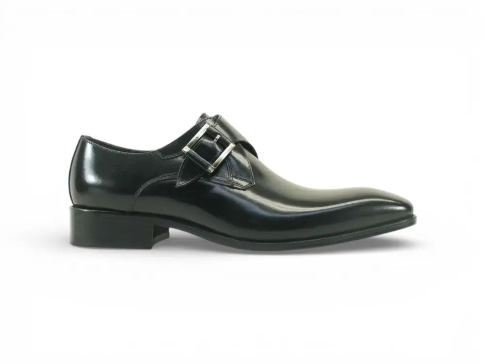 Monk Strap Buckle Leather Shoes Carrucci