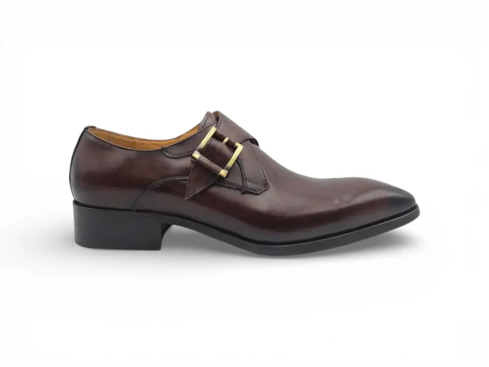 Monk Strap Buckle Leather Shoes Carrucci