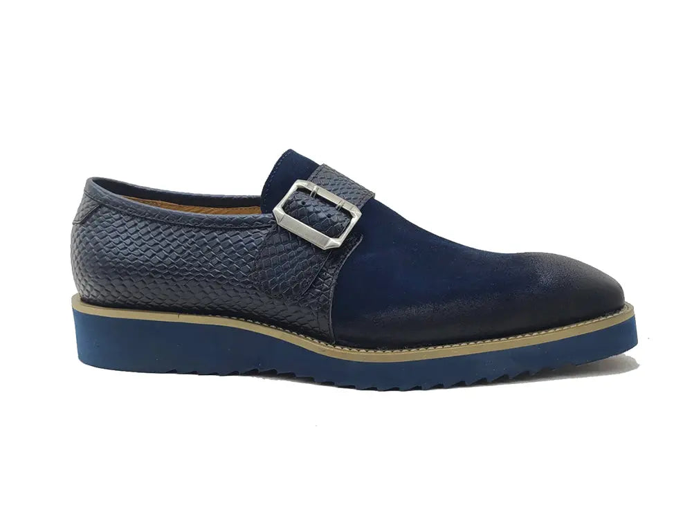 Multi Media Buckle Monkstrap Slip-on Carrucci