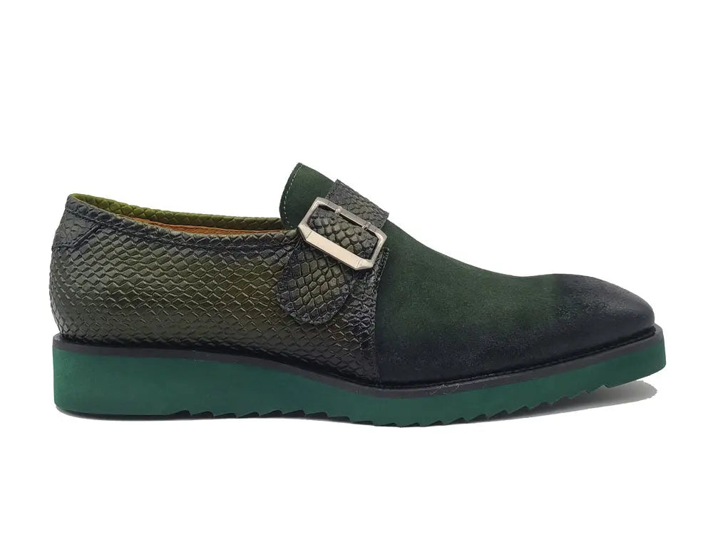 Multi Media Buckle Monkstrap Slip-on Carrucci