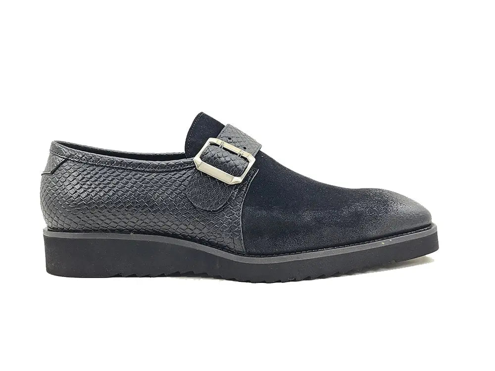 Multi Media Buckle Monkstrap Slip-on Carrucci