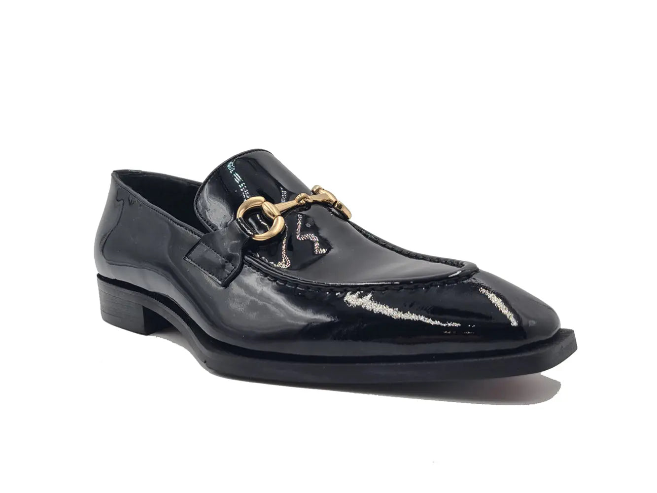 Patent Leather Buckle Loafer Carrucci