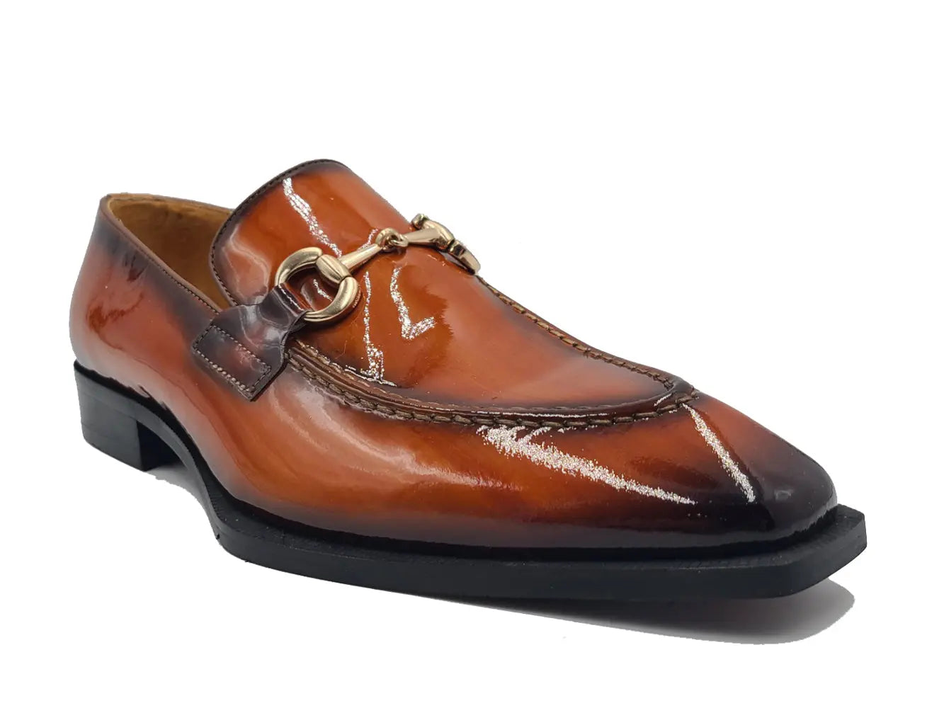 Patent Leather Buckle Loafer Carrucci