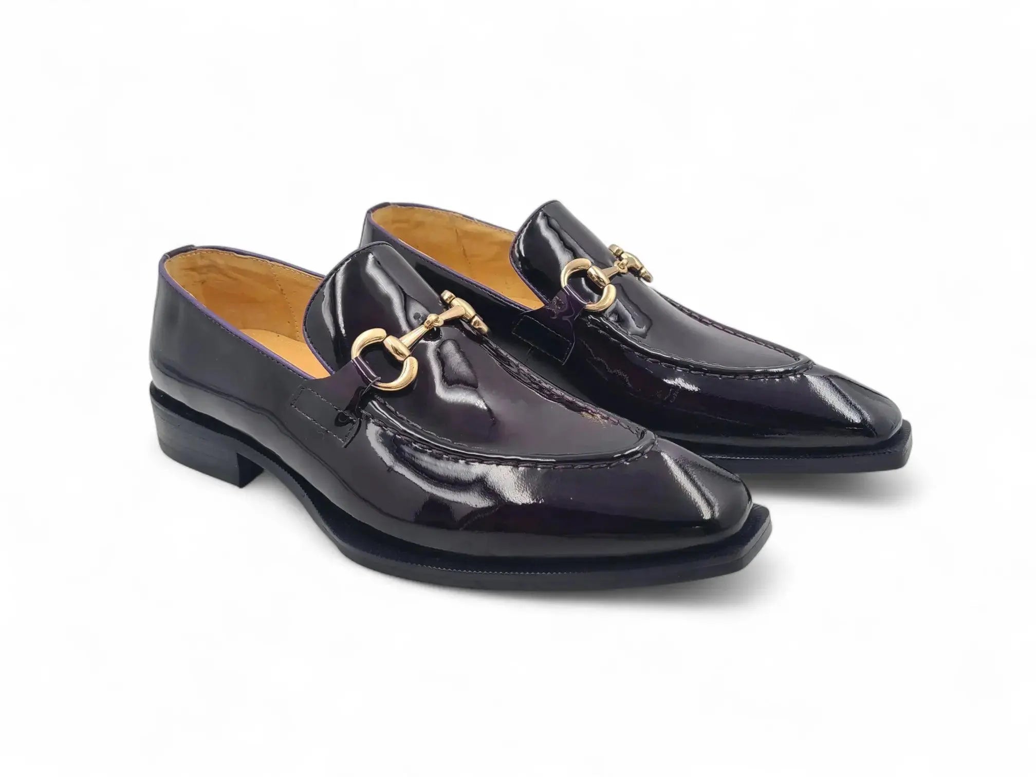 Patent Leather Buckle Loafer Carrucci
