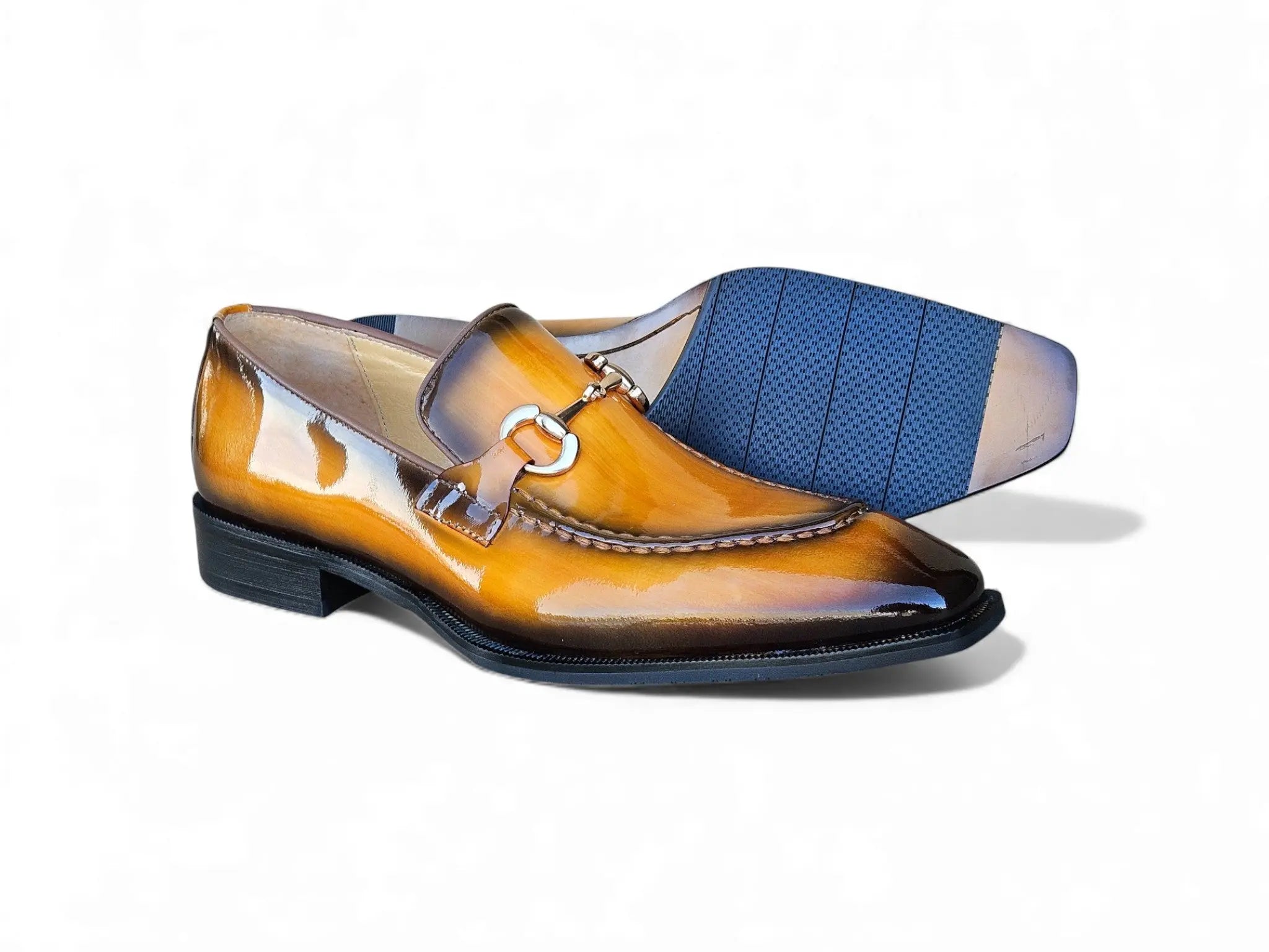 Patent Leather Buckle Loafer Carrucci