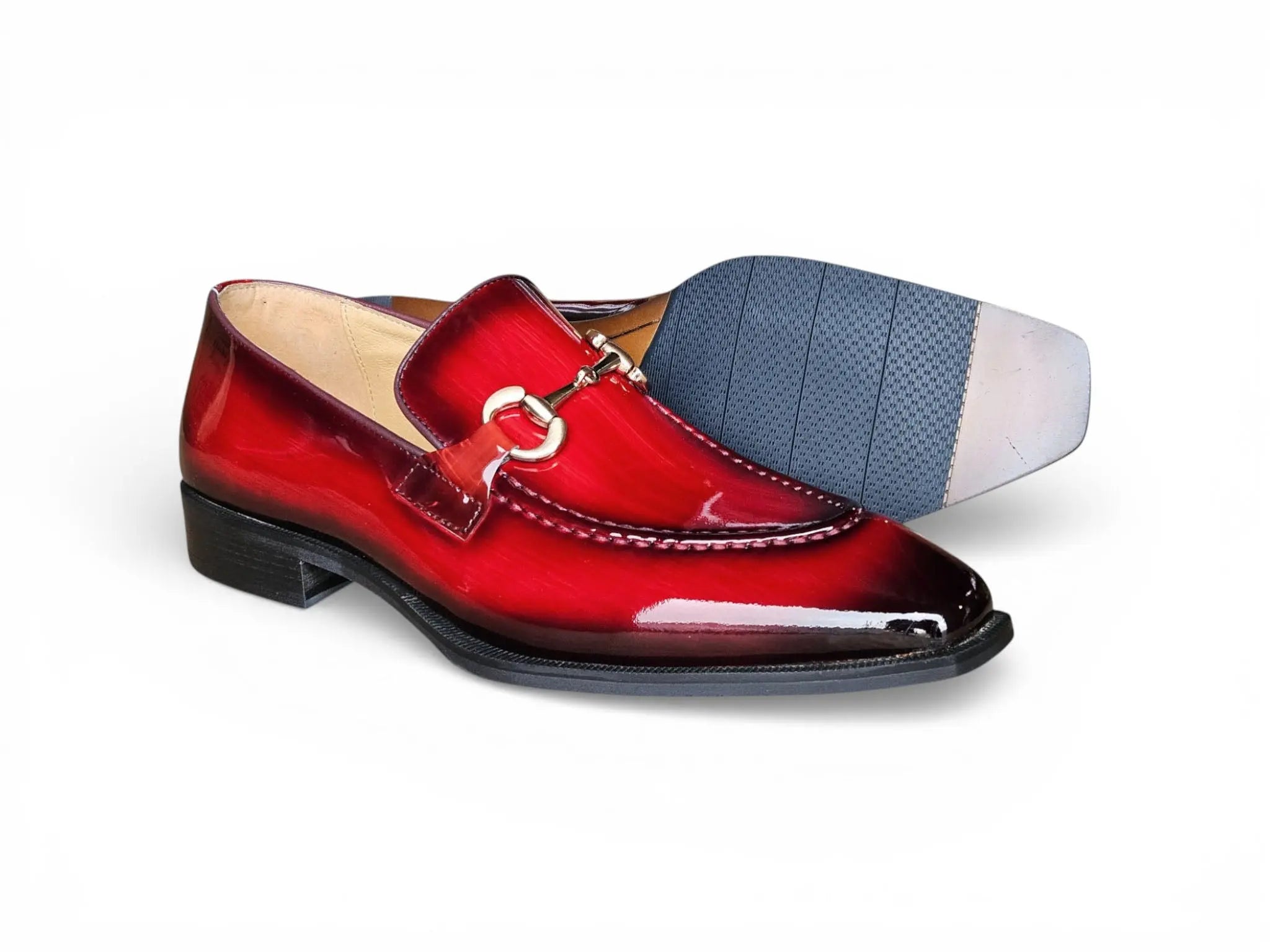 Patent Leather Buckle Loafer Carrucci