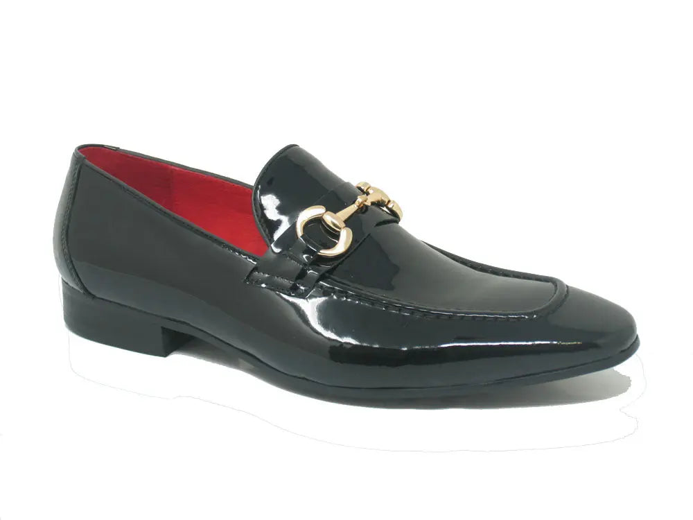 Patent Leather Horse Bit Loafer Carrucci