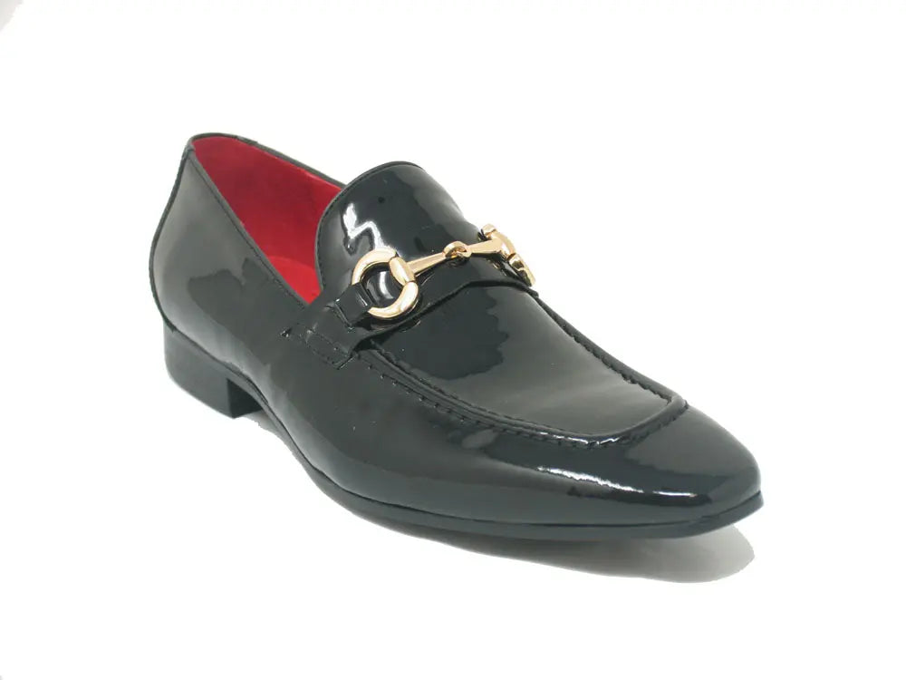 Patent Leather Horse Bit Loafer Carrucci