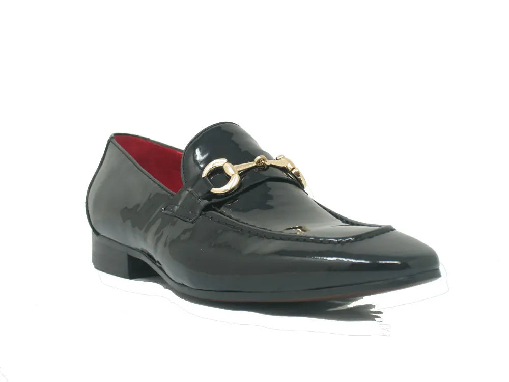 Patent Leather Horse Bit Loafer Carrucci