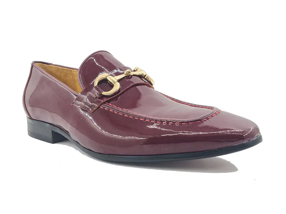 Patent Leather Horse Bit Loafer Carrucci