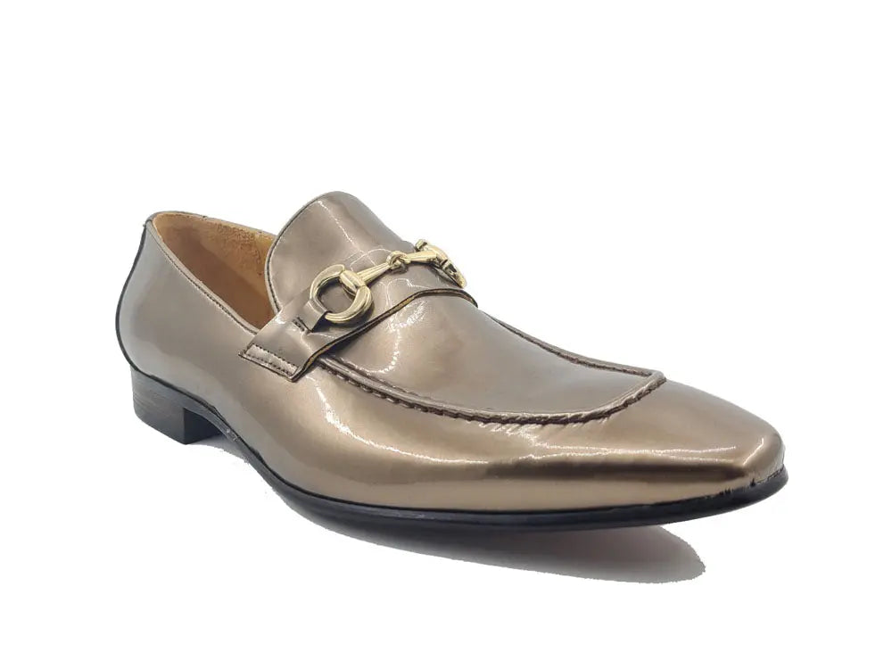 Patent Leather Horse Bit Loafer Carrucci