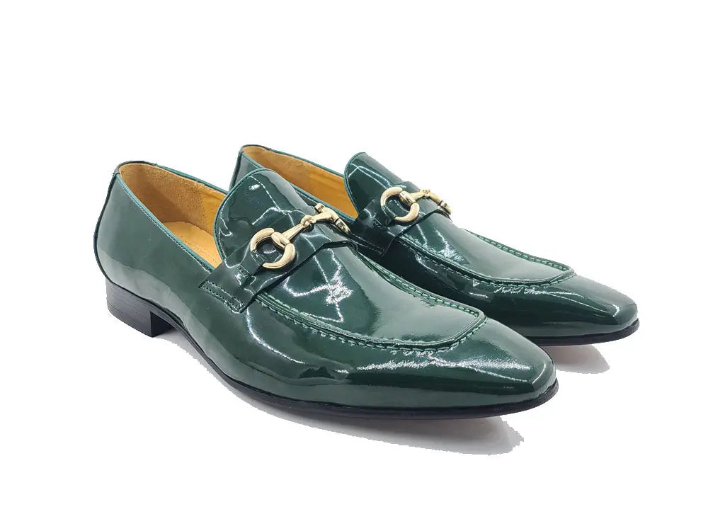 Patent Leather Horse Bit Loafer Carrucci
