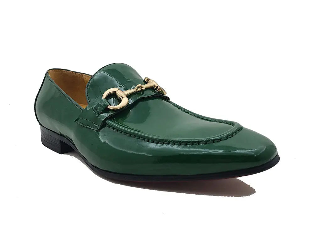 Patent Leather Horse Bit Loafer Carrucci