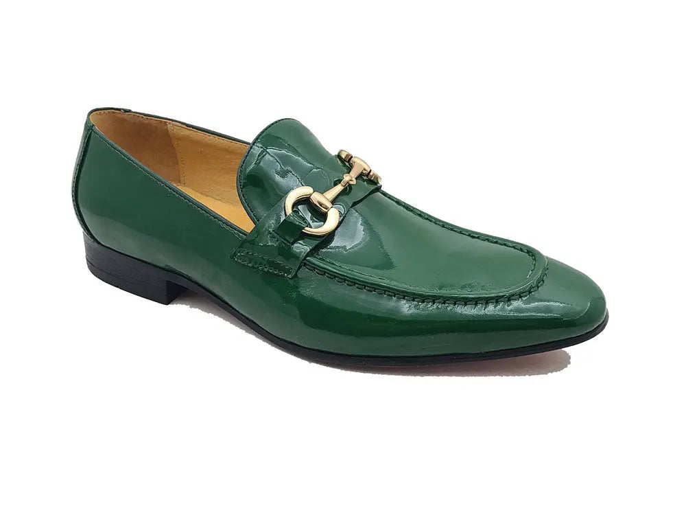 Patent Leather Horse Bit Loafer Carrucci